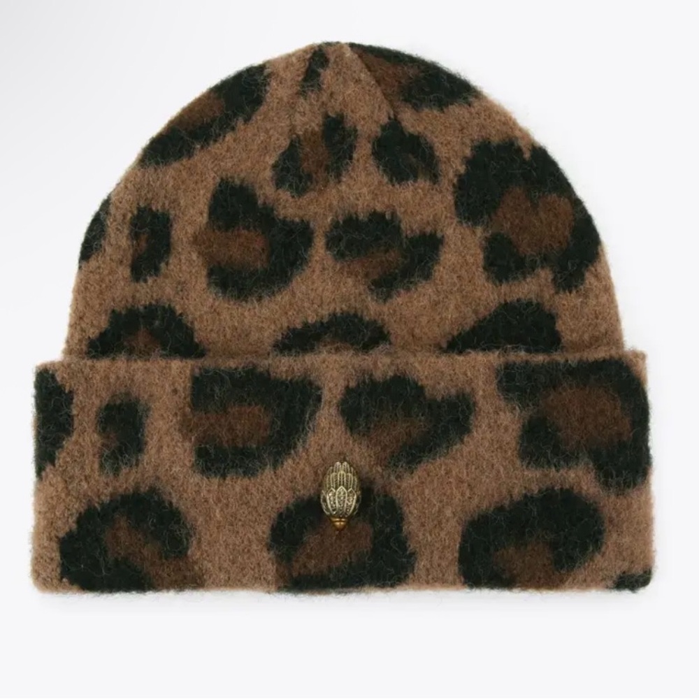 KURT GEIGER Leopard Beanie NWT - Picture 2 of 4